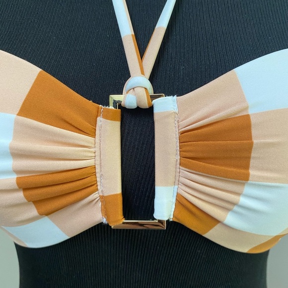 Antonio Melani Plaid Swimsuit Bikini Top - Picture 2 of 6